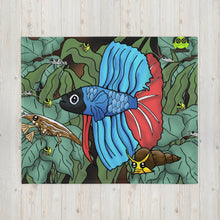 Load image into Gallery viewer, Fishy Friends: Betta Throw Blanket