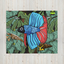Load image into Gallery viewer, Fishy Friends: Betta Throw Blanket
