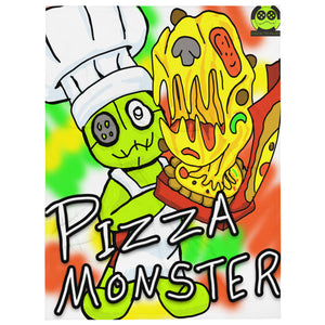 Raggy Pizza Monster Throw Blanket