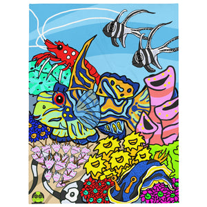 Fishy Friends: Mandarin Goby Throw Blanket