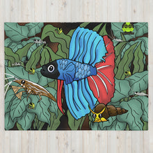 Load image into Gallery viewer, Fishy Friends: Betta Throw Blanket
