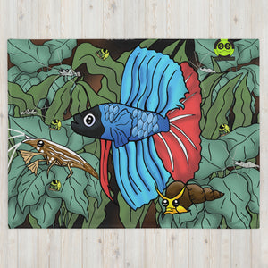 Fishy Friends: Betta Throw Blanket